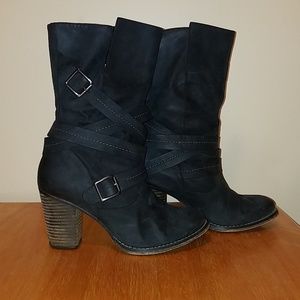 Aldo Black Leather Boots